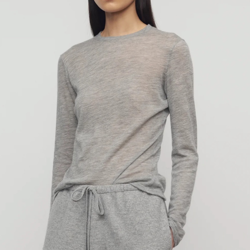 The Row Iverness Top in Cashmere in Grey Melange Women’s XS 🩶 - Picture 3 of 16